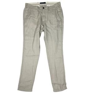 Abercrombie & Fitch Mens Size 31 Langdon Skinny 100% Linen Pants *Read*